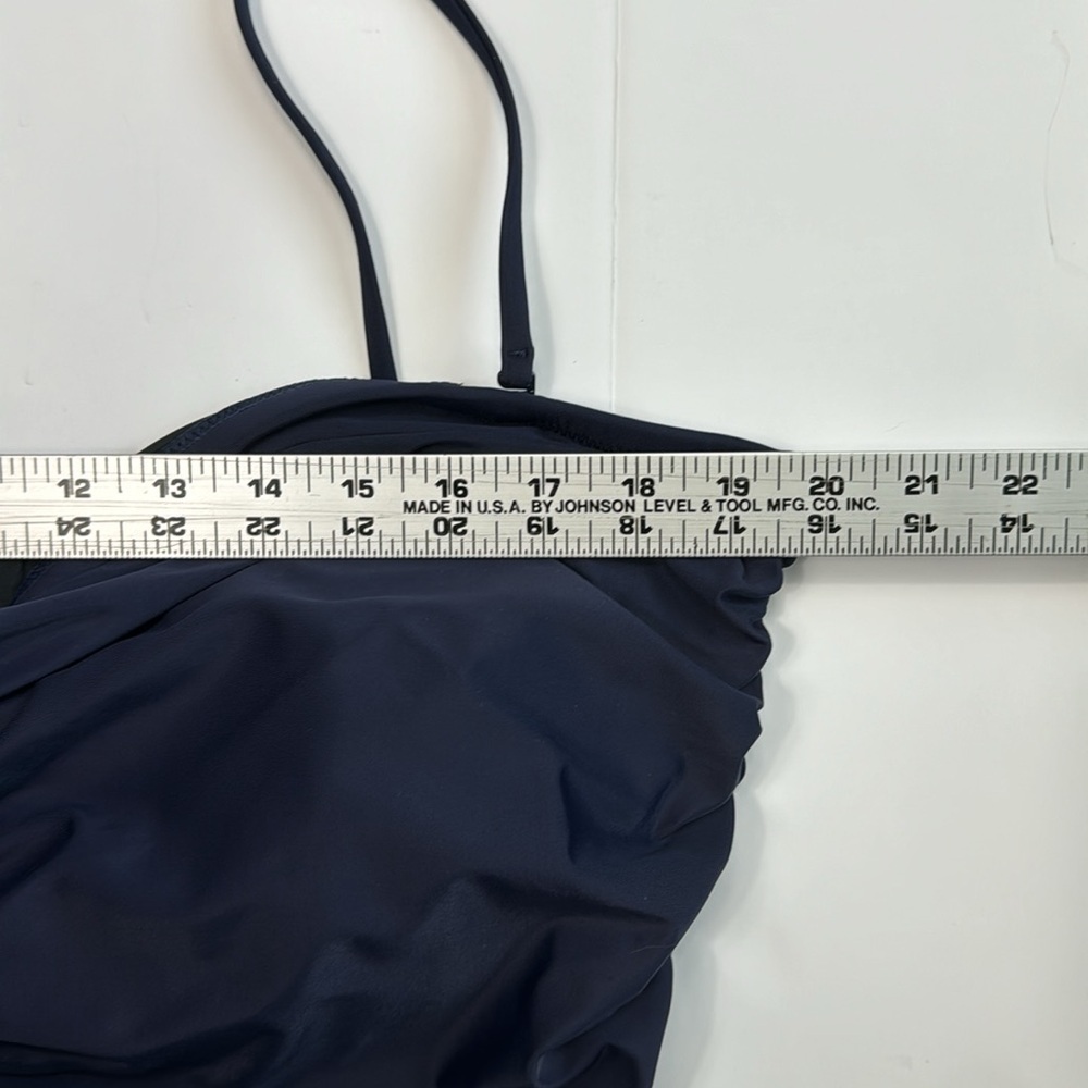 J. Crew Ruched Sweetheart One Piece Swimsuit Women's Plus 22 Navy Blue New BF176 - Picture 5 of 14